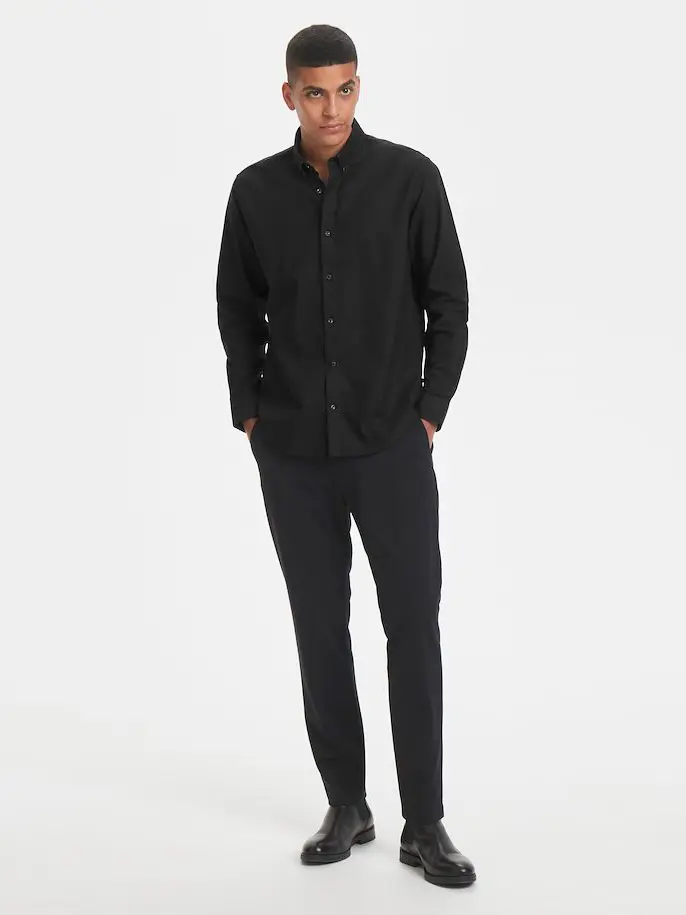 Рубашка regular fit с длинным рукавом мужская