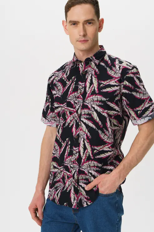 Рубашка приталенная мужская