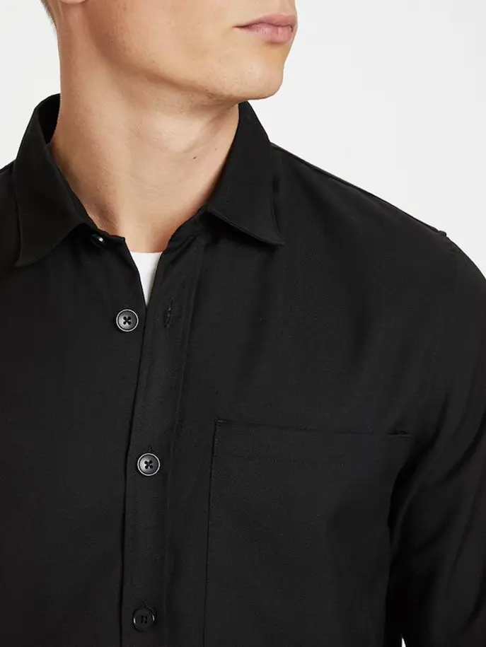 Рубашка regular fit с длинным рукавом мужская