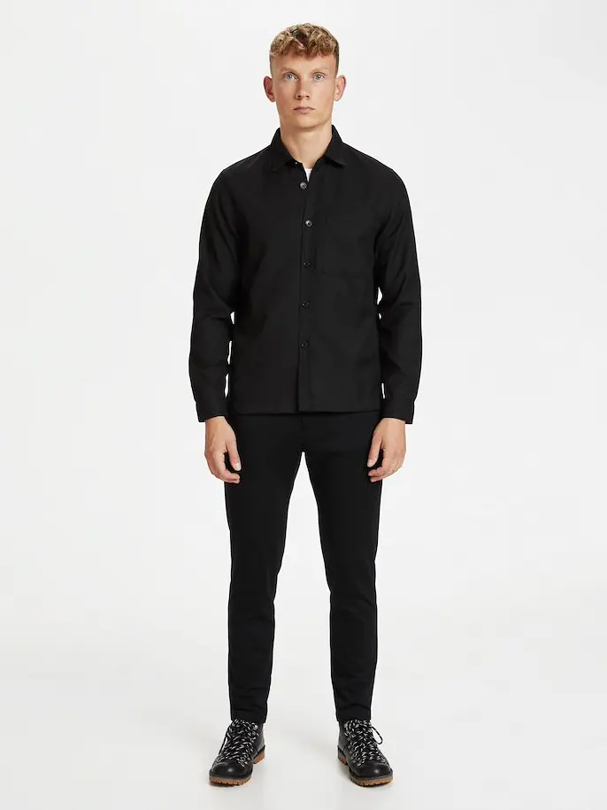 Рубашка regular fit с длинным рукавом мужская