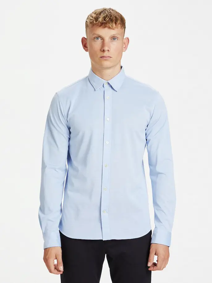 Рубашка regular fit с длинным рукавом мужская