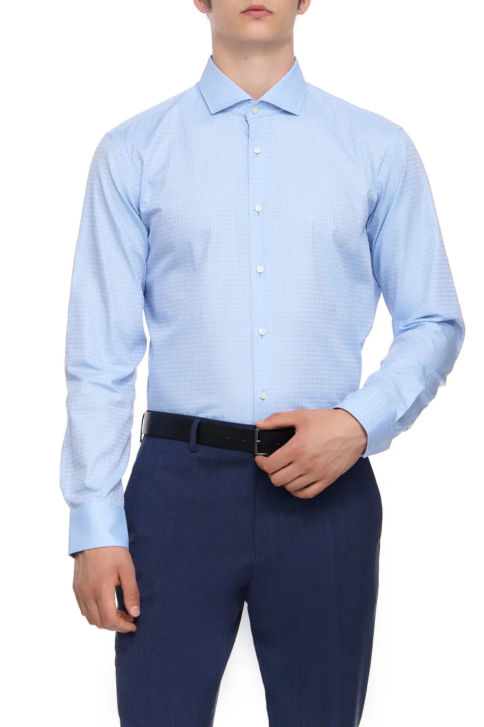 Рубашка приталенная мужская