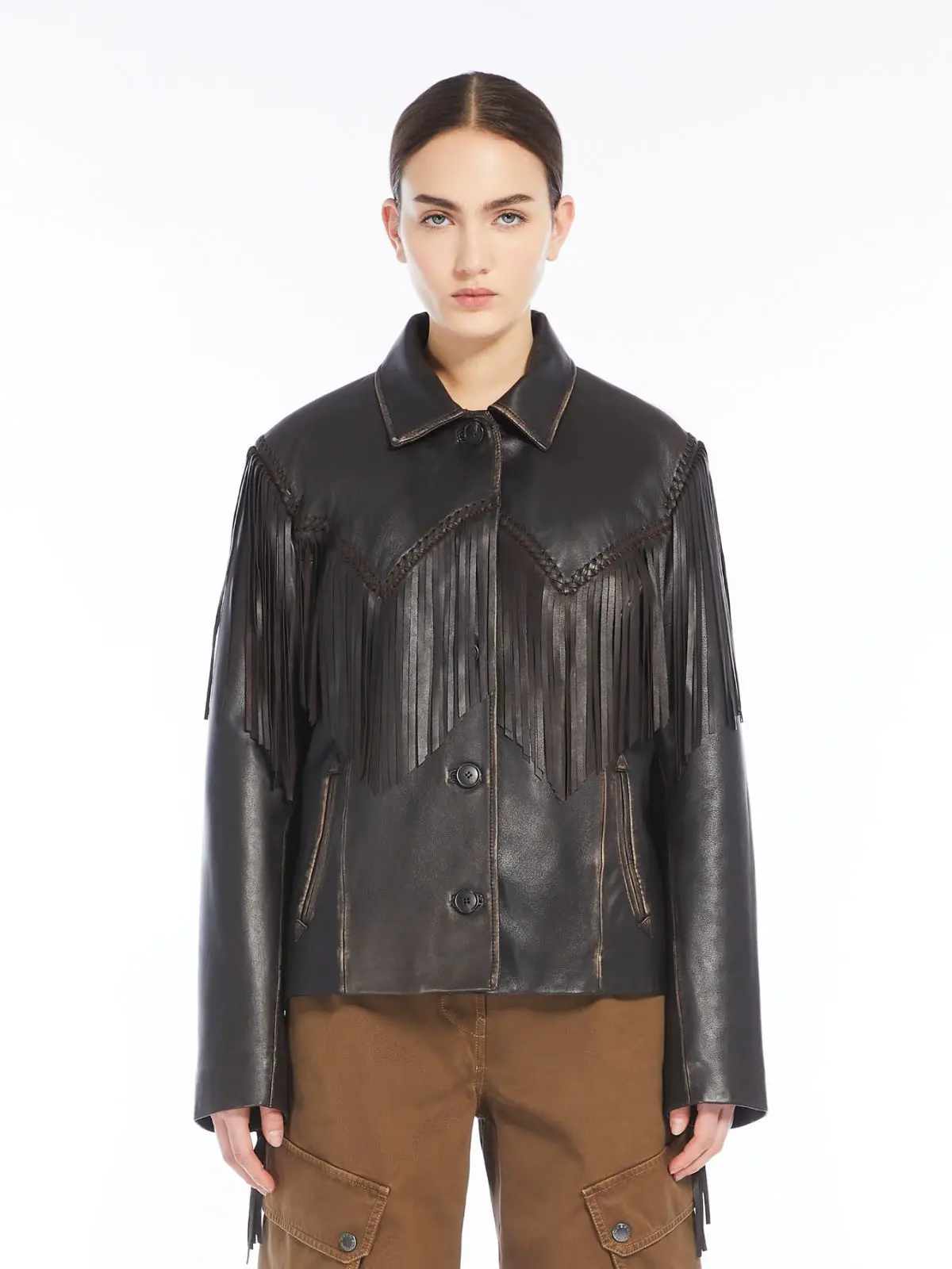 Куртка кожаная женская