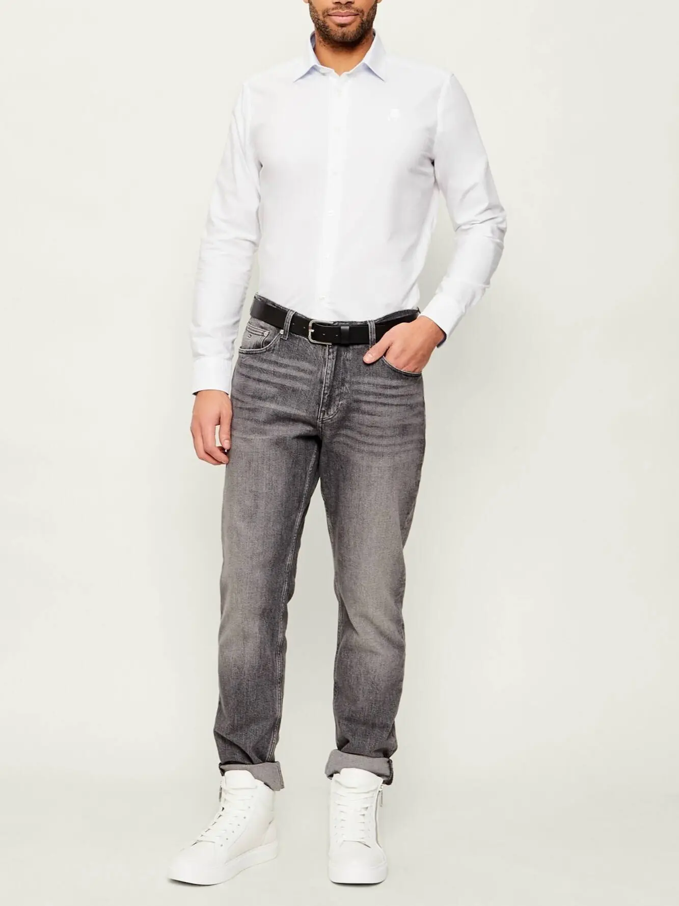 Рубашка приталенная мужская